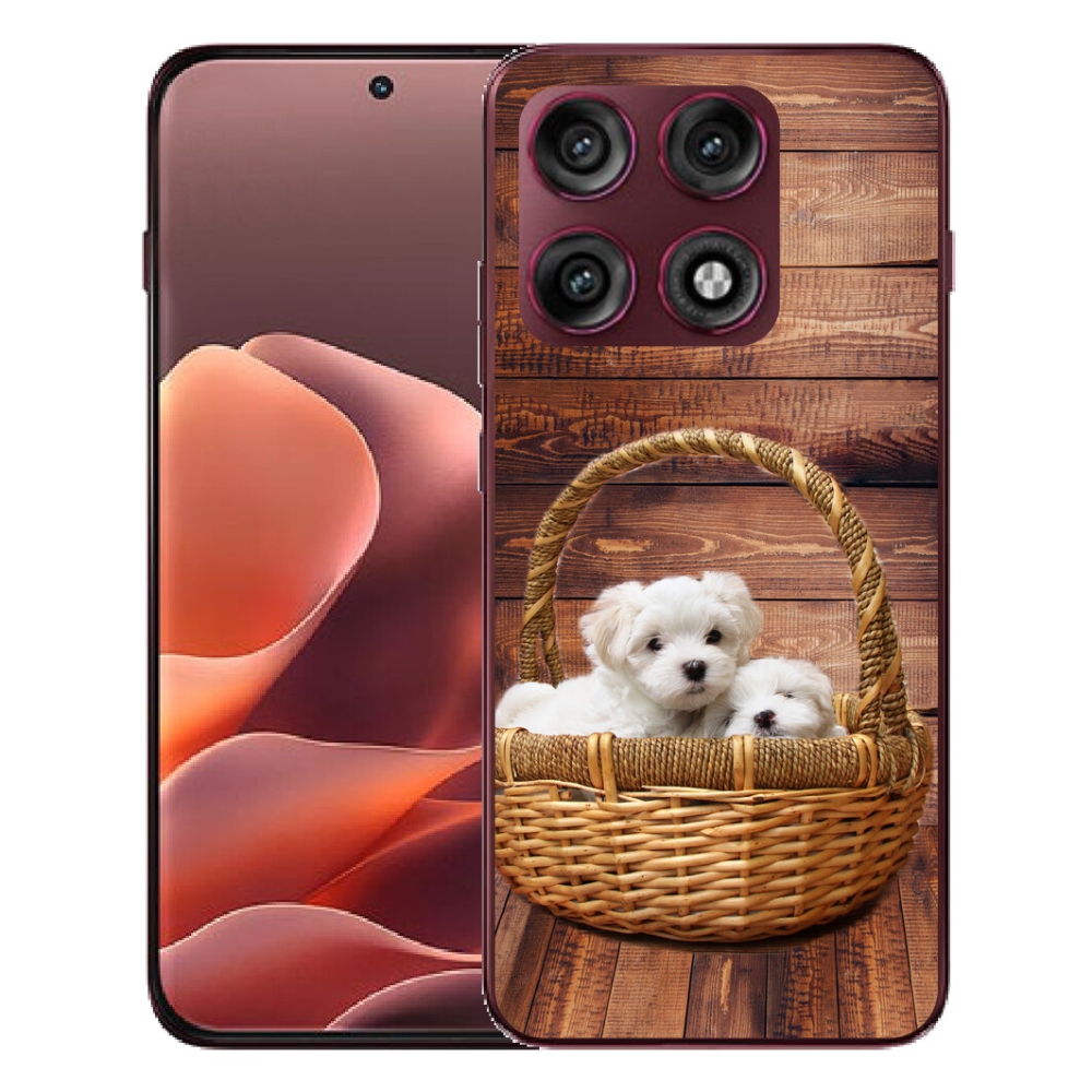 Gélový kryt mmCase na Motorola Edge 70 Pro - šteniatka