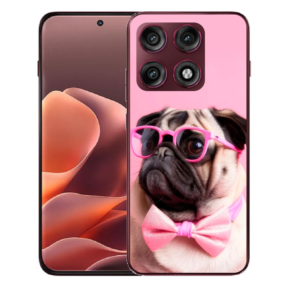 Gélový kryt mmCase na Motorola Edge 70 Pro - štýlový mops