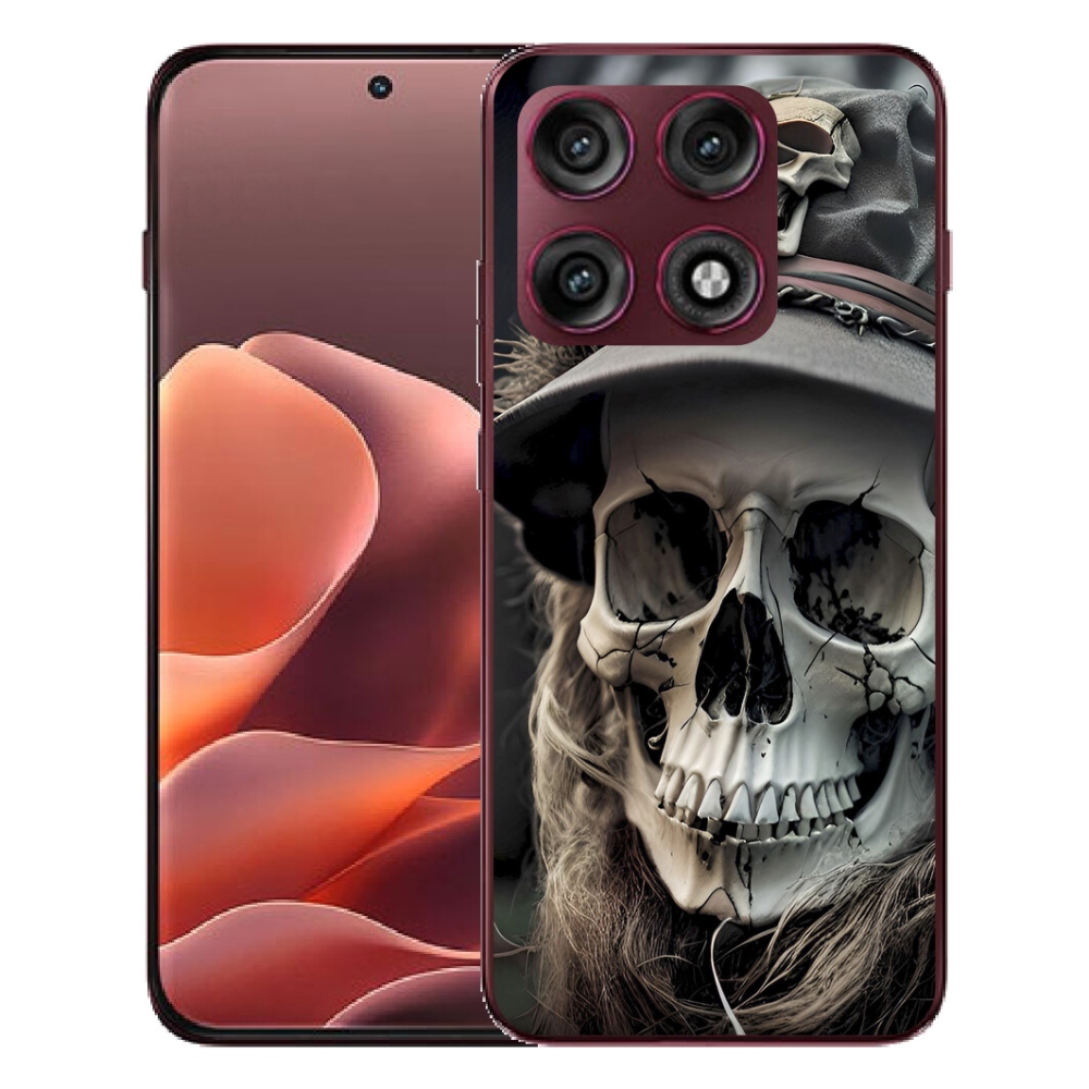 Gélový kryt mmCase na Motorola Edge 70 Pro - temná lebka