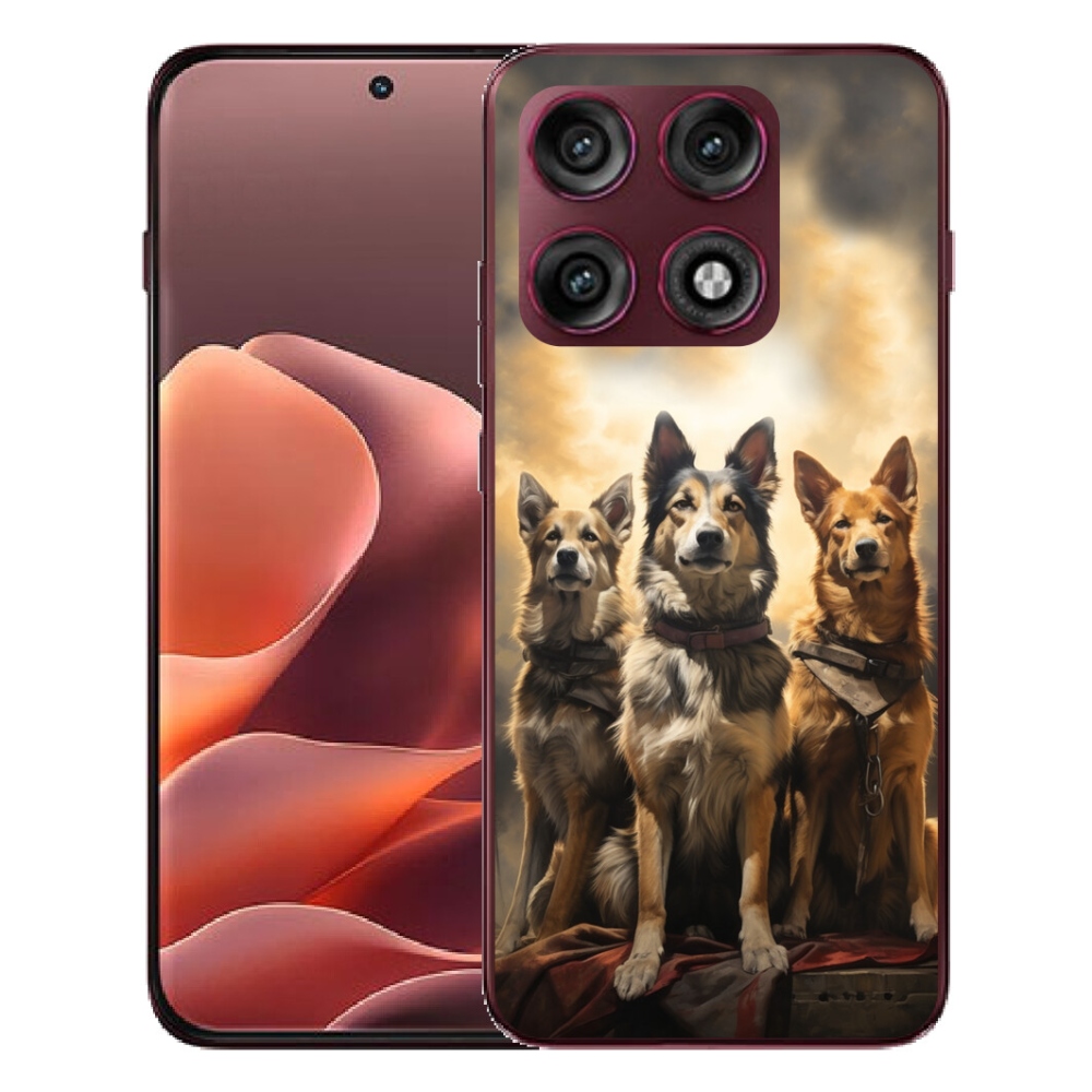 Gélový kryt mmCase na Motorola Edge 70 Pro - tri psy