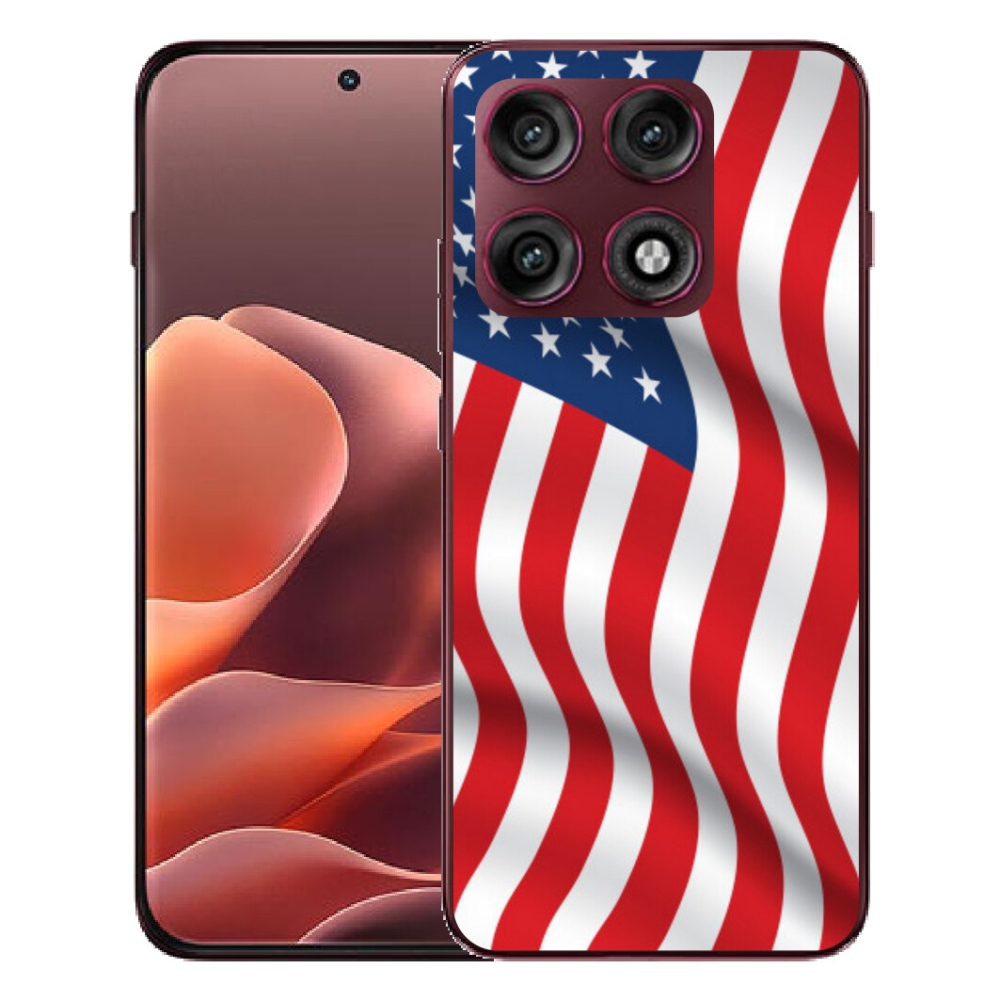 Gélový kryt mmCase na Motorola Edge 70 Pro - USA vlajka