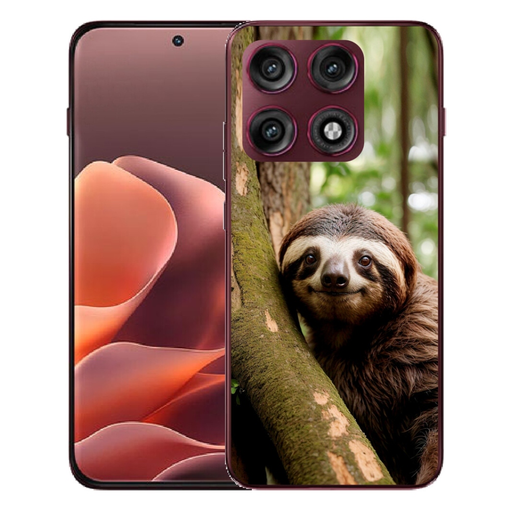 Gélový kryt mmCase na Motorola Edge 70 Pro - usmievavý leňochod
