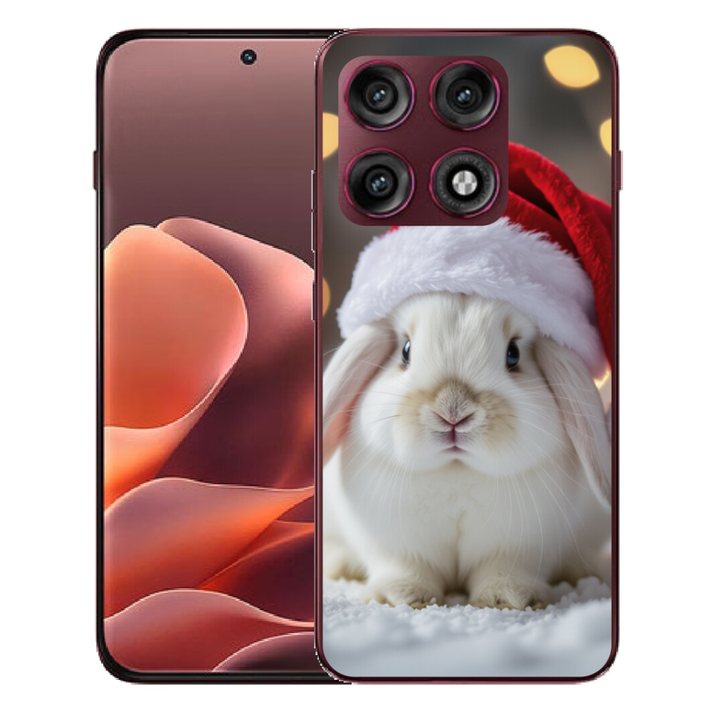 Gélový kryt mmCase na Motorola Edge 70 Pro - vianočný králik