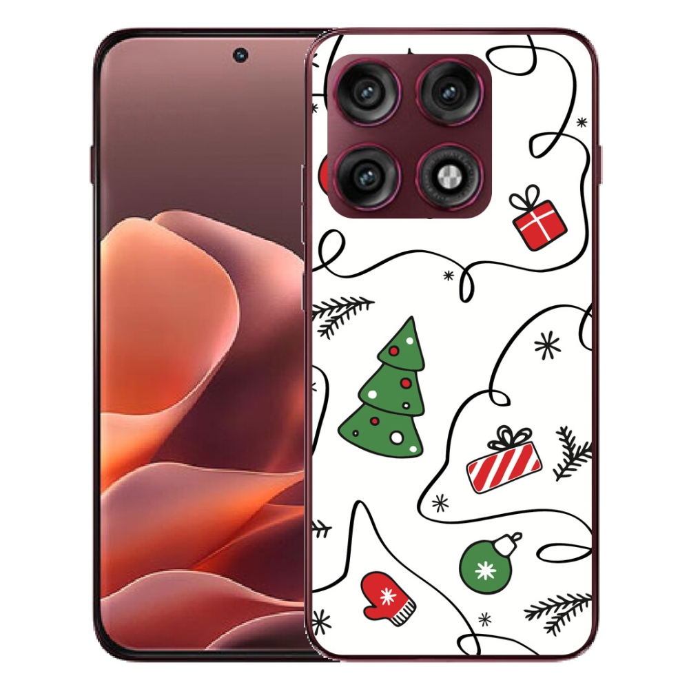Gélový kryt mmCase na Motorola Edge 70 Pro - vianočné motívy