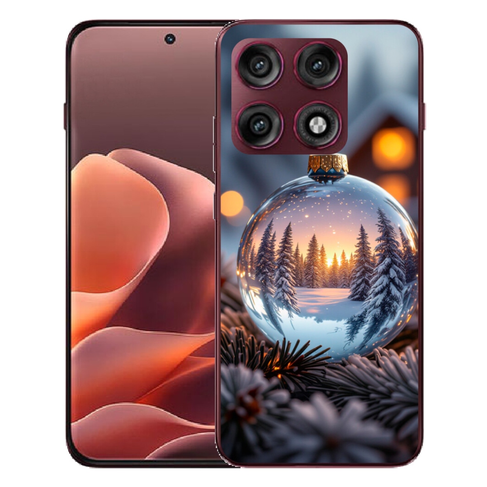 Gélový kryt mmCase na Motorola Edge 70 Pro - vianočná ozdoba