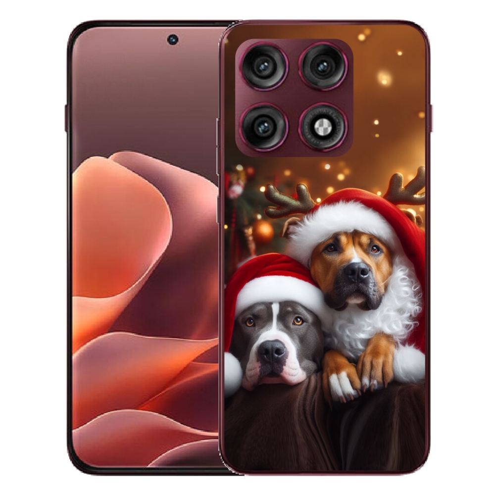 Gélový kryt mmCase na Motorola Edge 70 Pro - vianočné psy