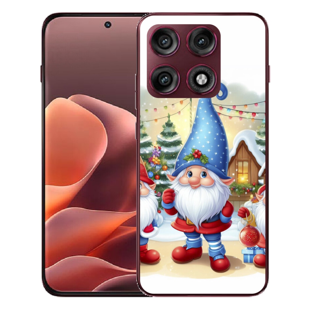 Gélový kryt mmCase na Motorola Edge 70 Pro - vianočné škriatkovia