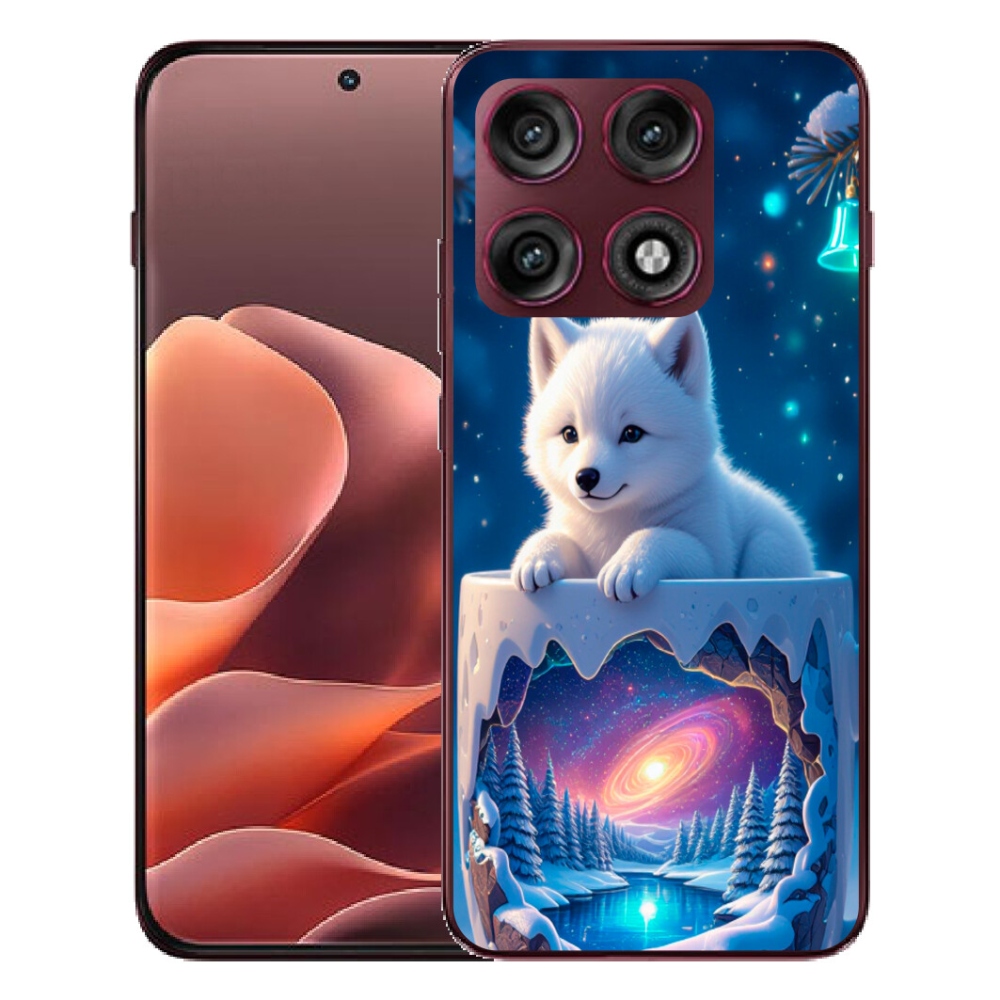Gélový kryt mmCase na Motorola Edge 70 Pro - vianočné šteňa