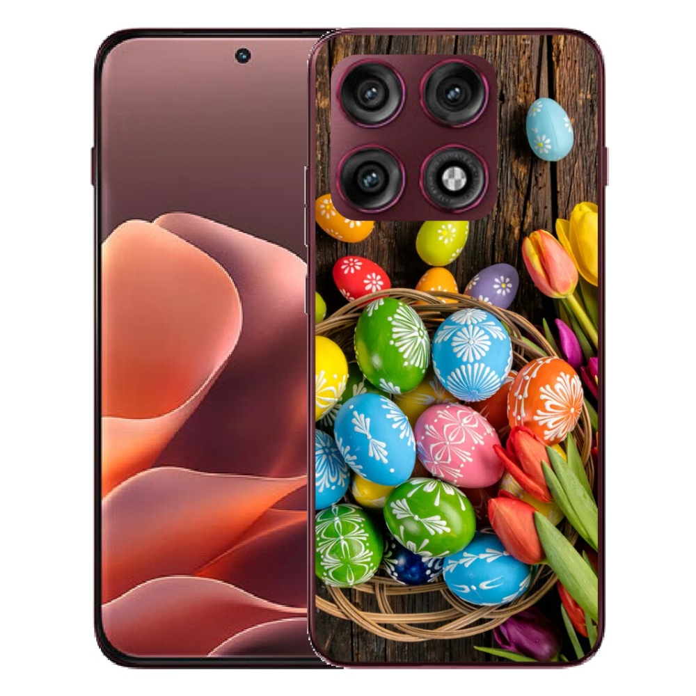 Gélový kryt mmCase na Motorola Edge 70 Pro - veľkonočné vajíčka