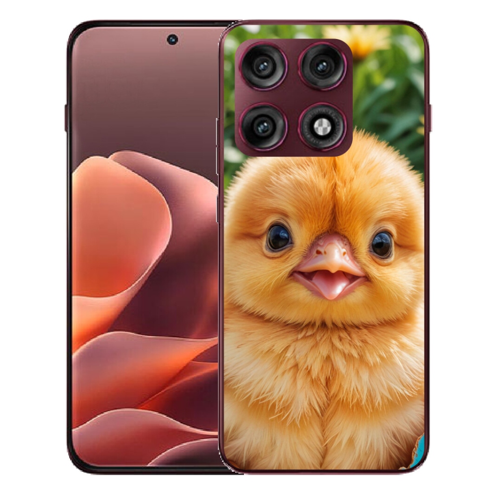 Gélový kryt mmCase na Motorola Edge 70 Pro - veselé kuriatko
