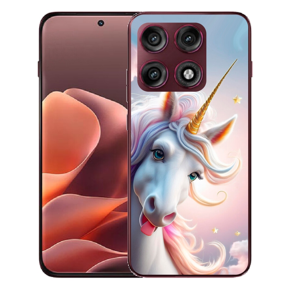 Gélový kryt mmCase na Motorola Edge 70 Pro - veselý jednorožec