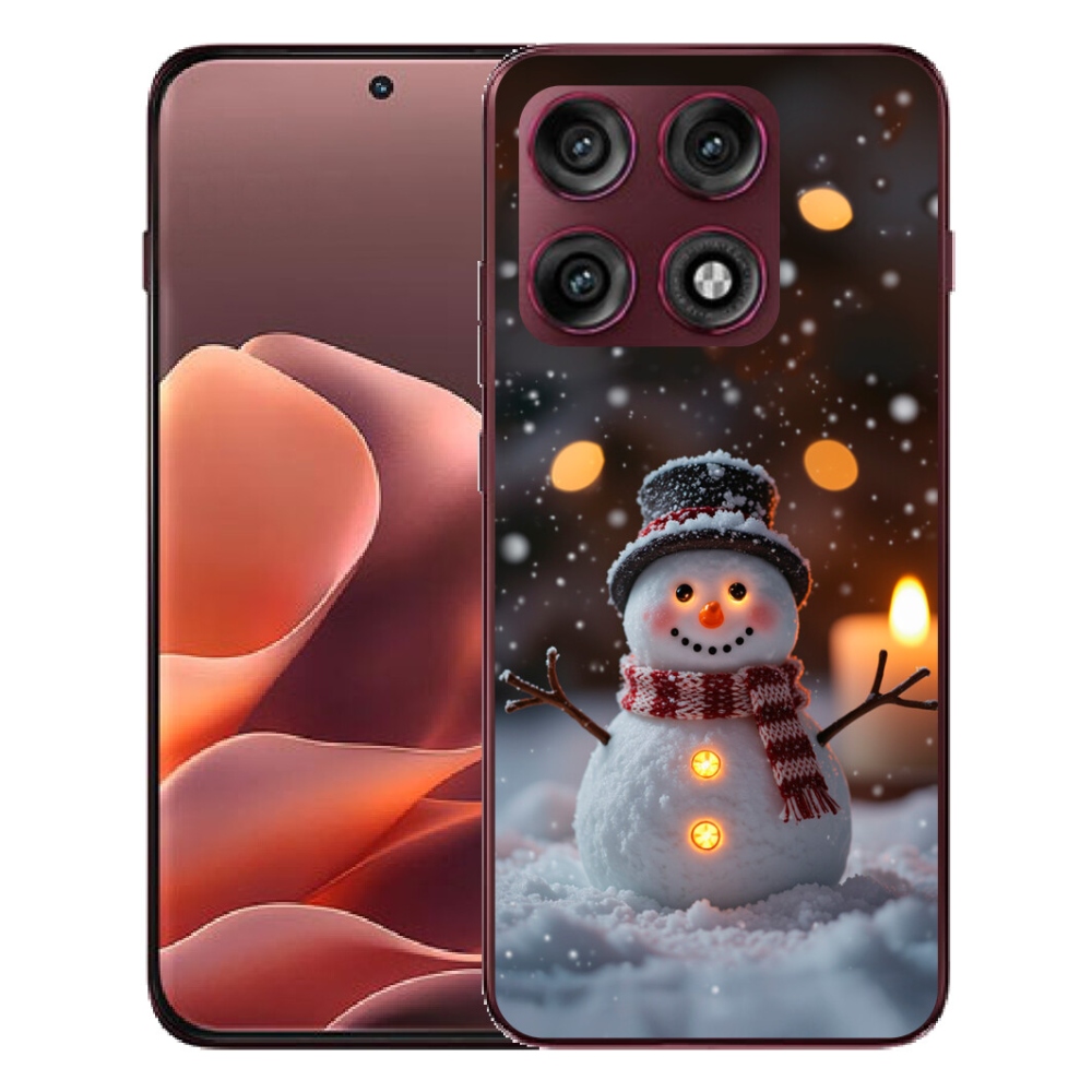 Gélový kryt mmCase na Motorola Edge 70 Pro - veselý snehuliak
