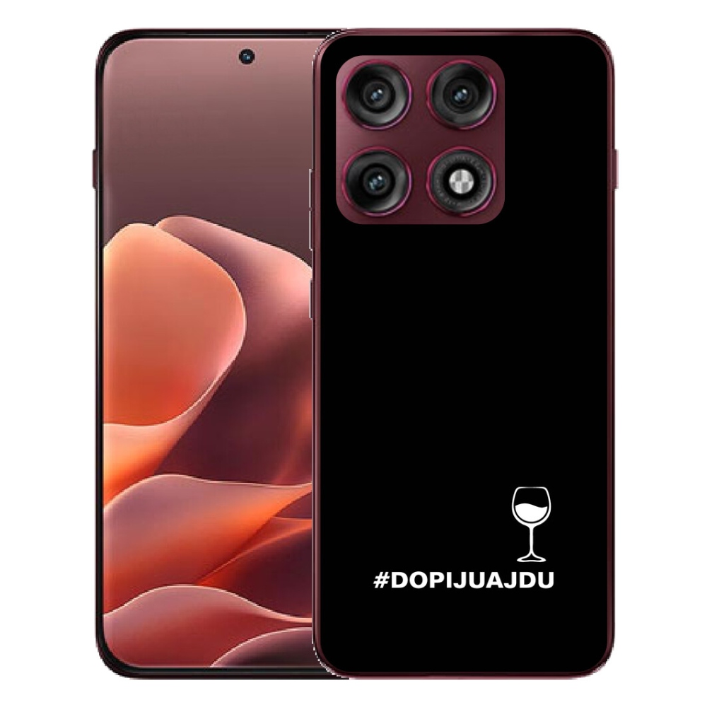 Gélový kryt mmCase na Motorola Edge 70 Pro - vínny motív čierne pozadie