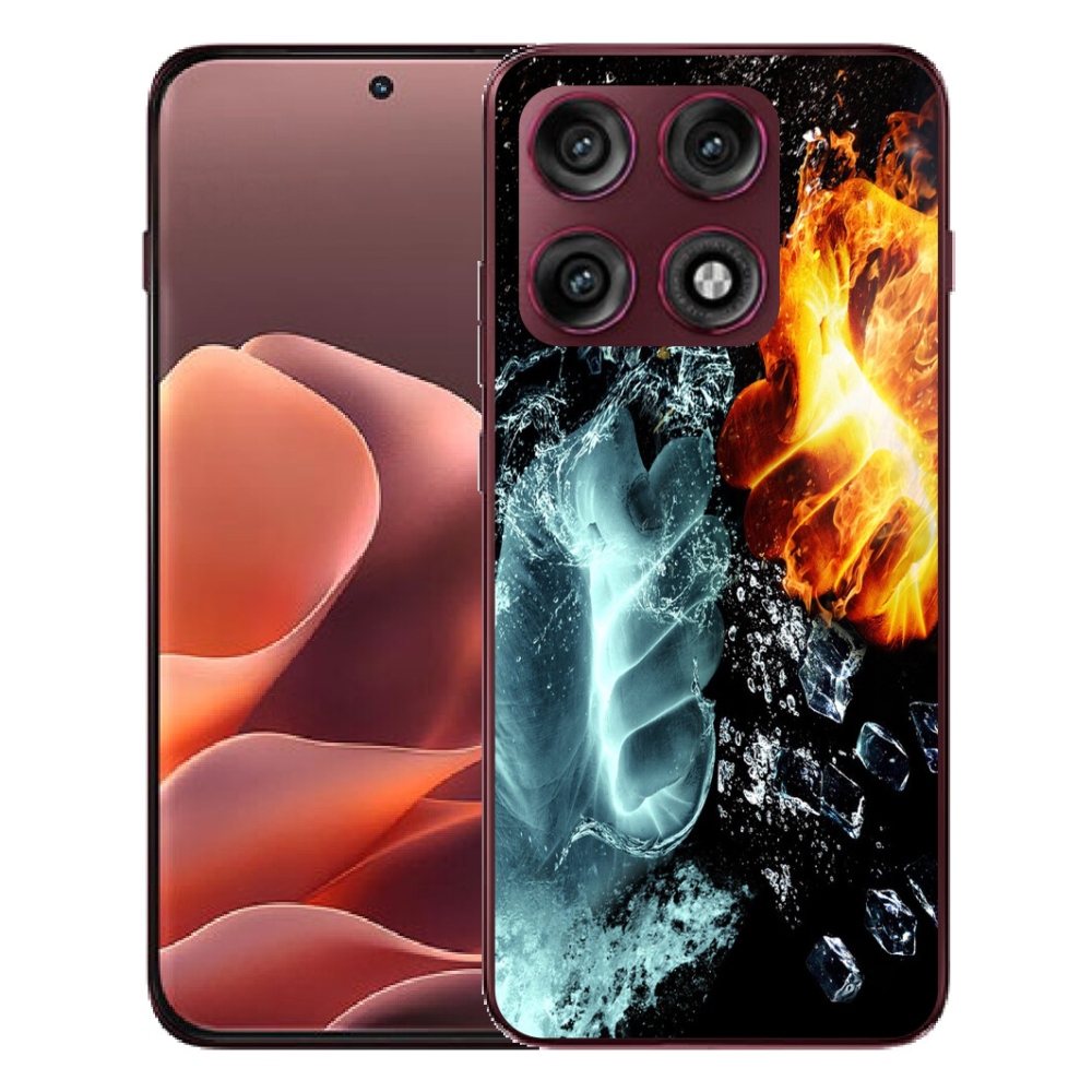 Gélový kryt mmCase na Motorola Edge 70 Pro - voda a oheň