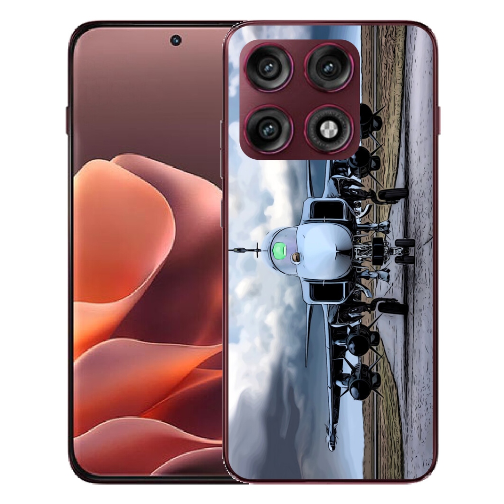 Gélový kryt mmCase na Motorola Edge 70 Pro - vojenské lietadlo