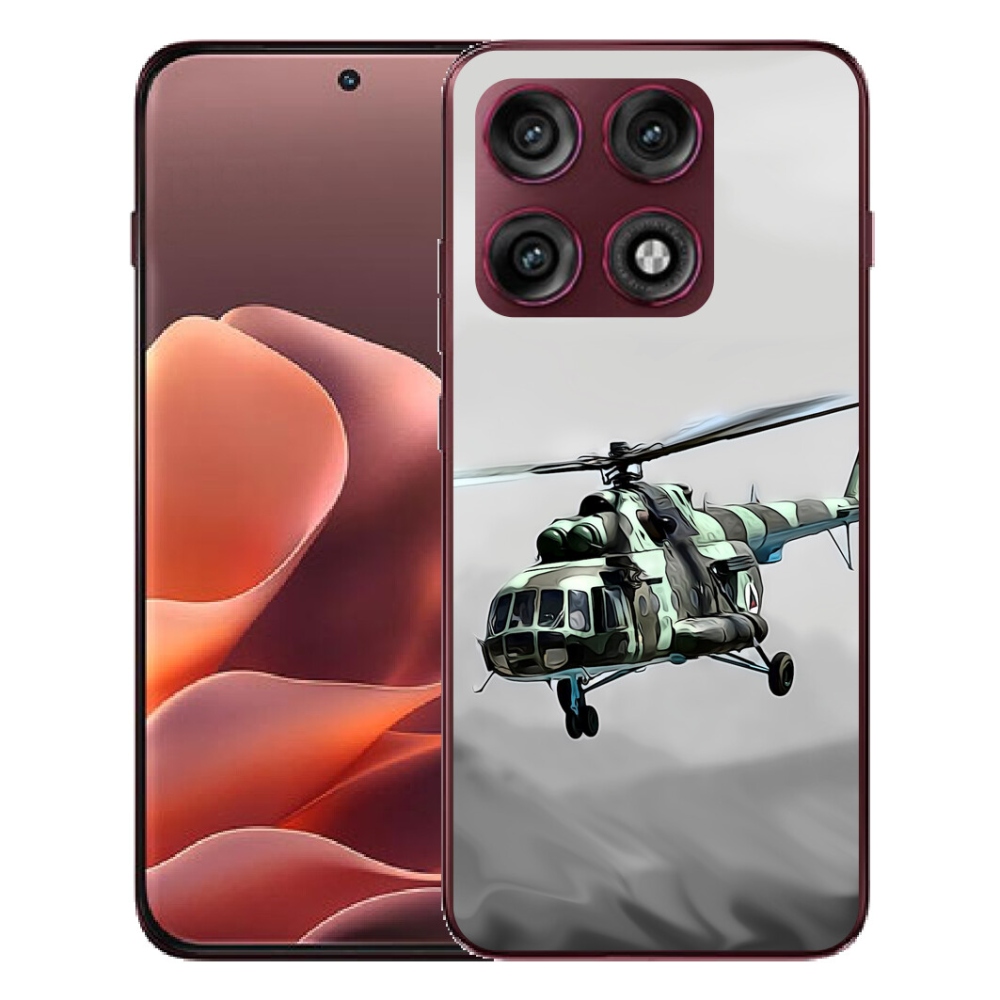 Gélový kryt mmCase na Motorola Edge 70 Pro - vojenský vrtuľník