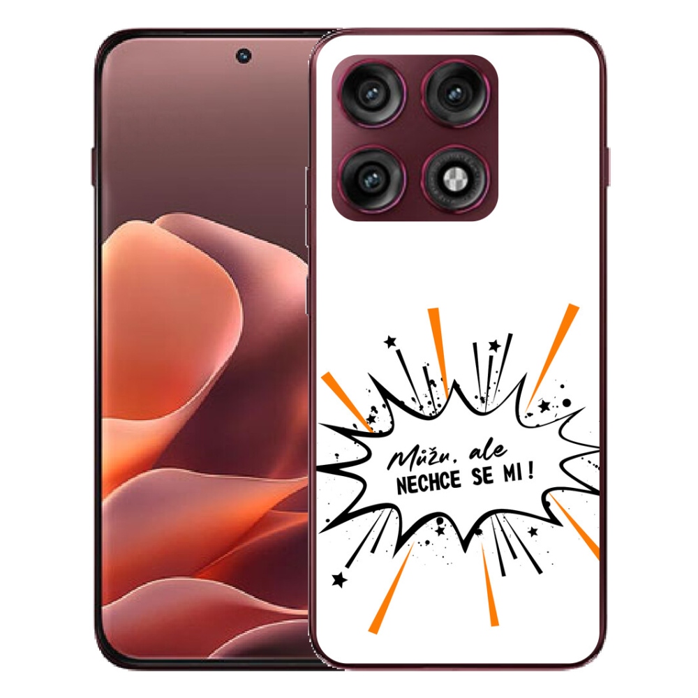 Gélový kryt mmCase na Motorola Edge 70 Pro - vtipný text 11 biele pozadie