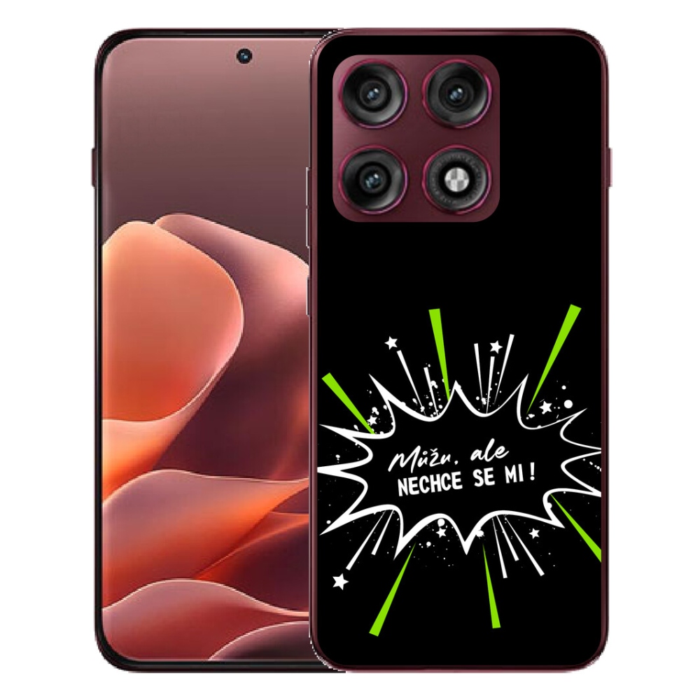 Gélový kryt mmCase na Motorola Edge 70 Pro - vtipný text 11 čierne pozadie
