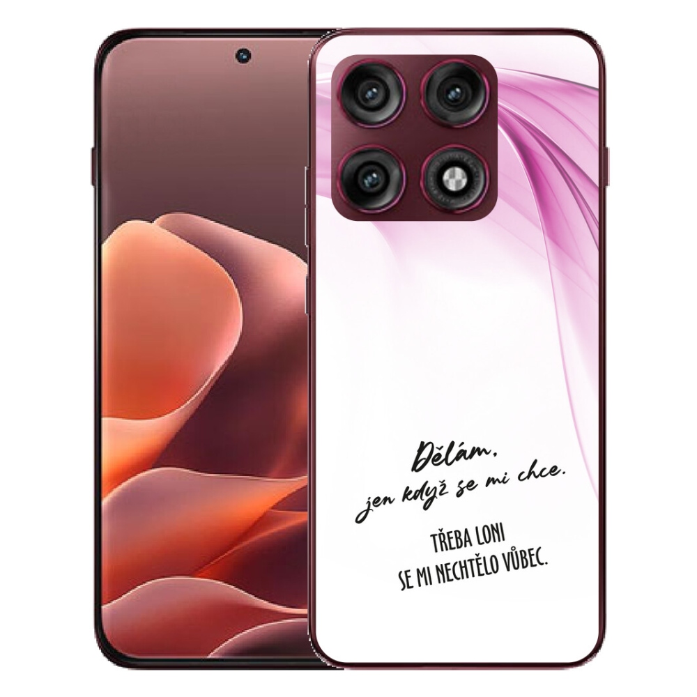 Gélový kryt mmCase na Motorola Edge 70 Pro - vtipný text 12 biele pozadie