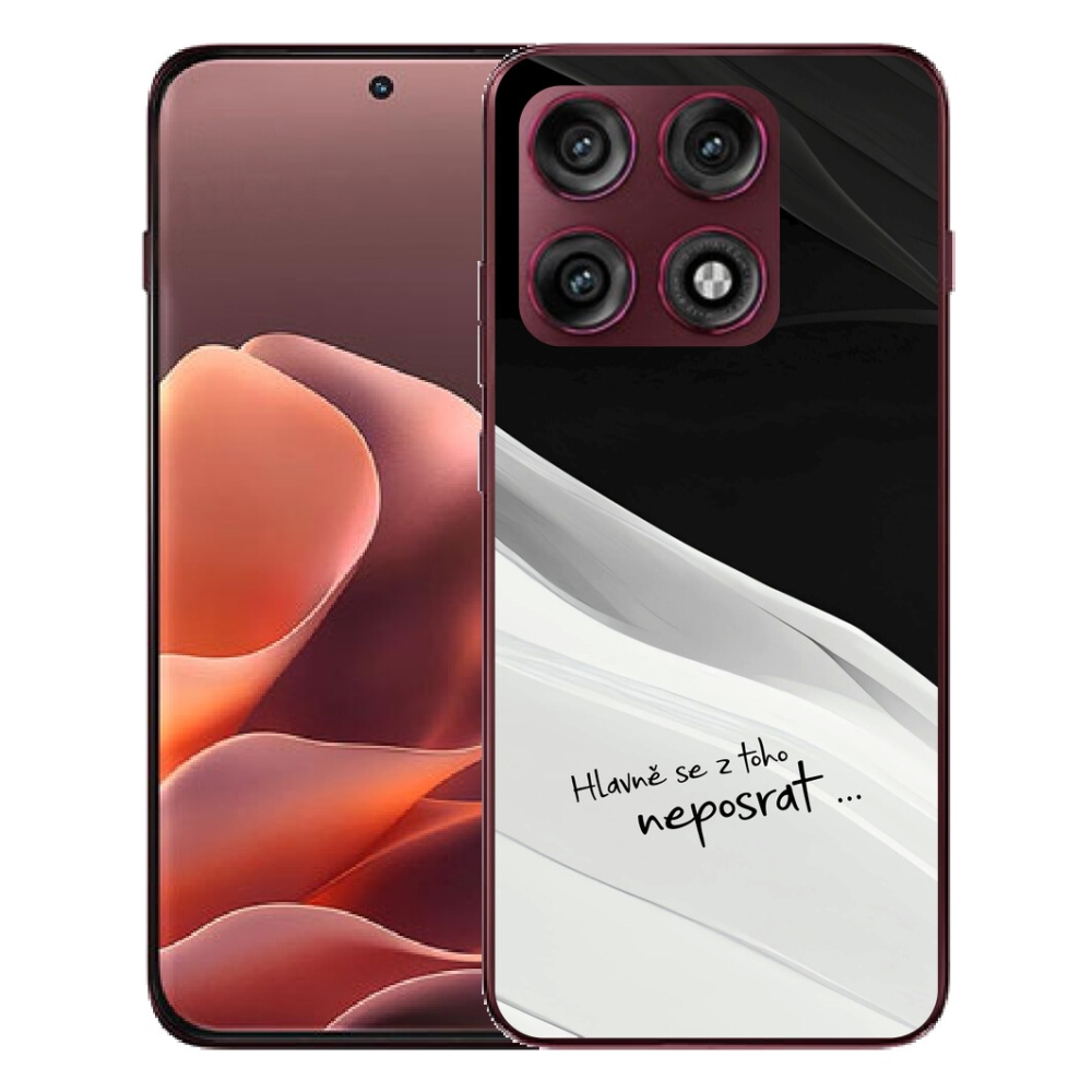 Gélový kryt mmCase na Motorola Edge 70 Pro - vtipný text 13 bieločierne pozadie