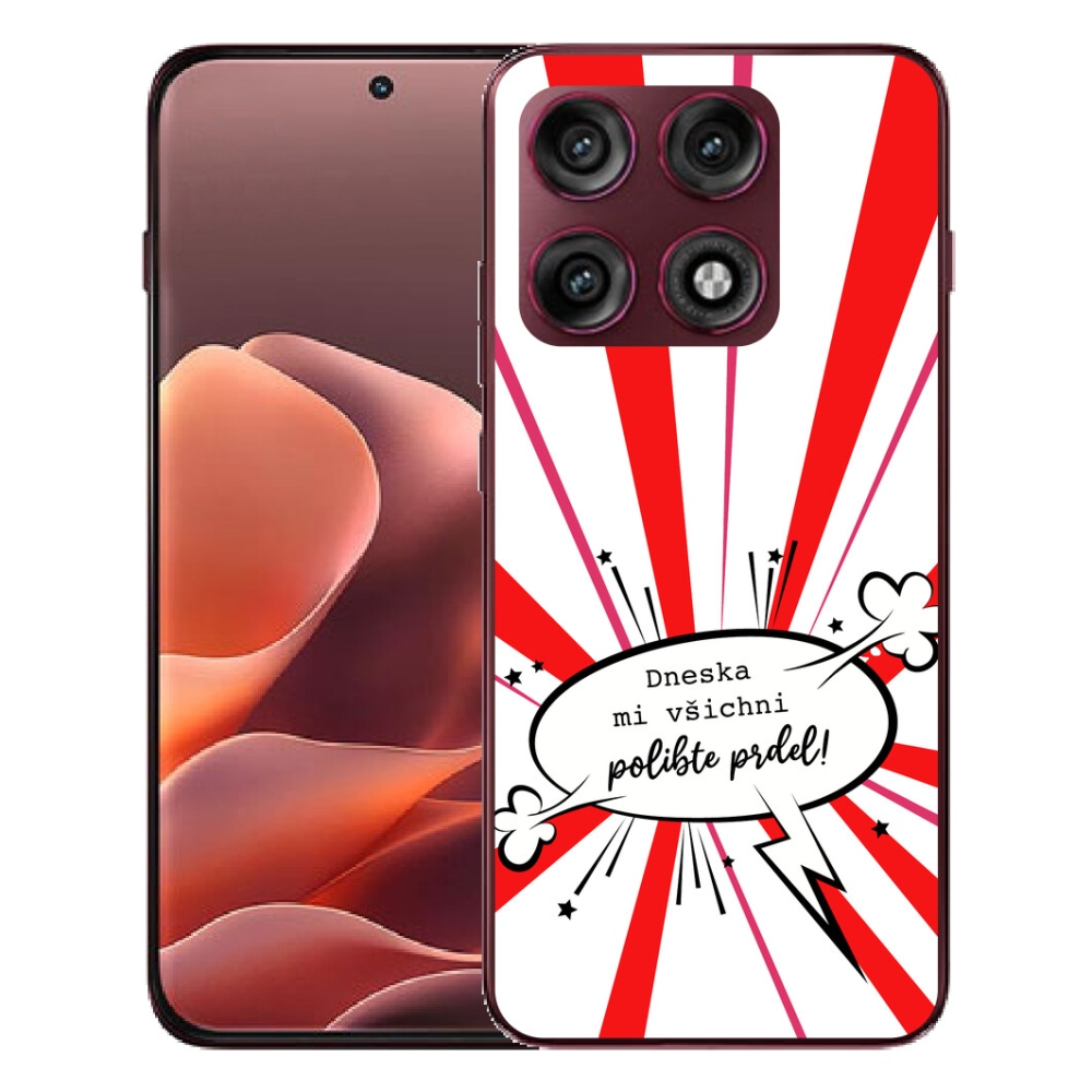 Gélový kryt mmCase na Motorola Edge 70 Pro - vtipný text 15 biele pozadie
