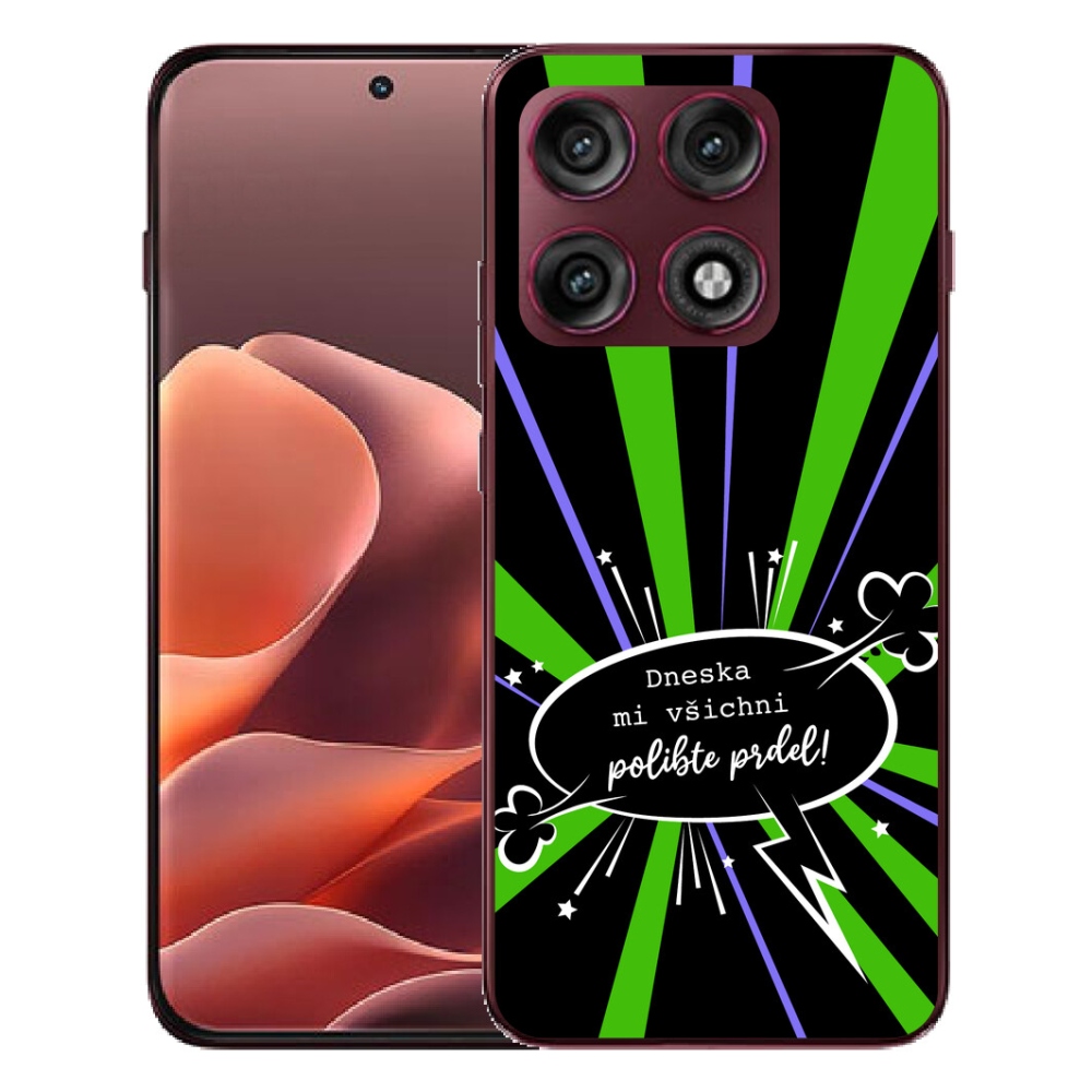 Gélový kryt mmCase na Motorola Edge 70 Pro - vtipný text 15 čierne pozadie