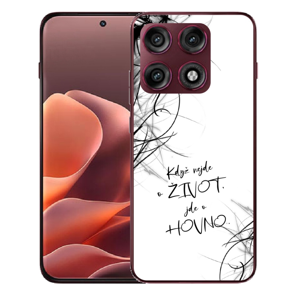 Gélový kryt mmCase na Motorola Edge 70 Pro - vtipný text 16 biele pozadie