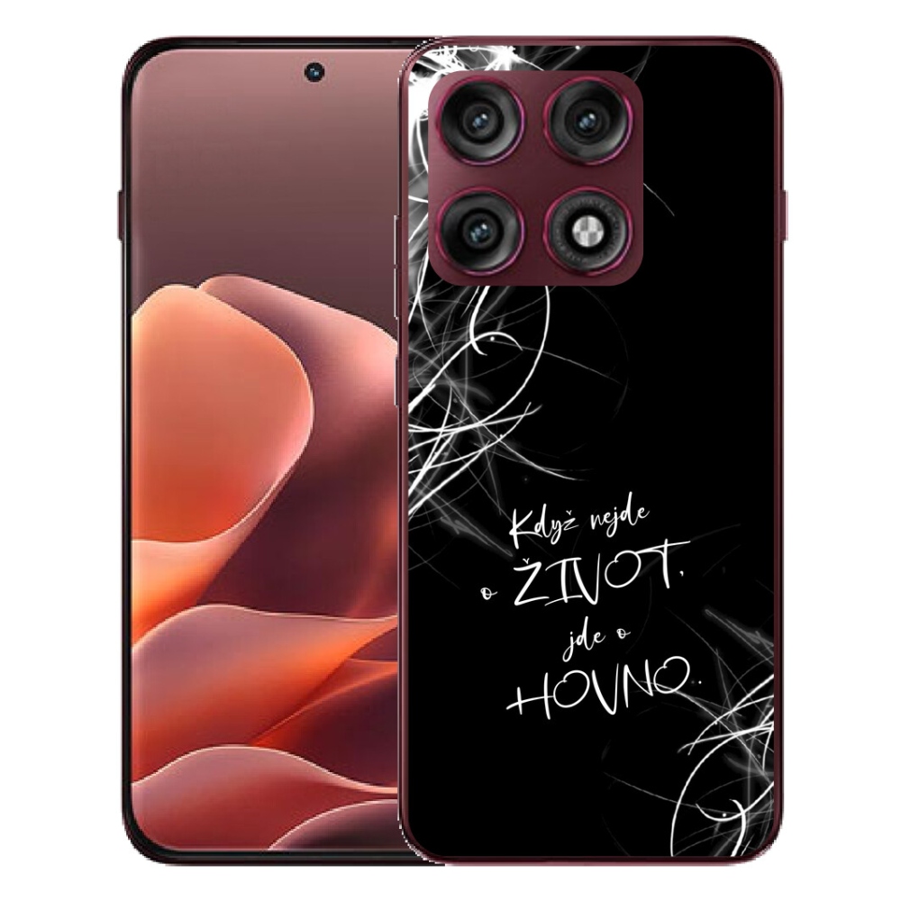 Gélový kryt mmCase na Motorola Edge 70 Pro - vtipný text 16 čierne pozadie