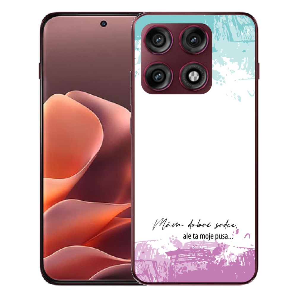 Gélový kryt mmCase na Motorola Edge 70 Pro - vtipný text 3 biele pozadie