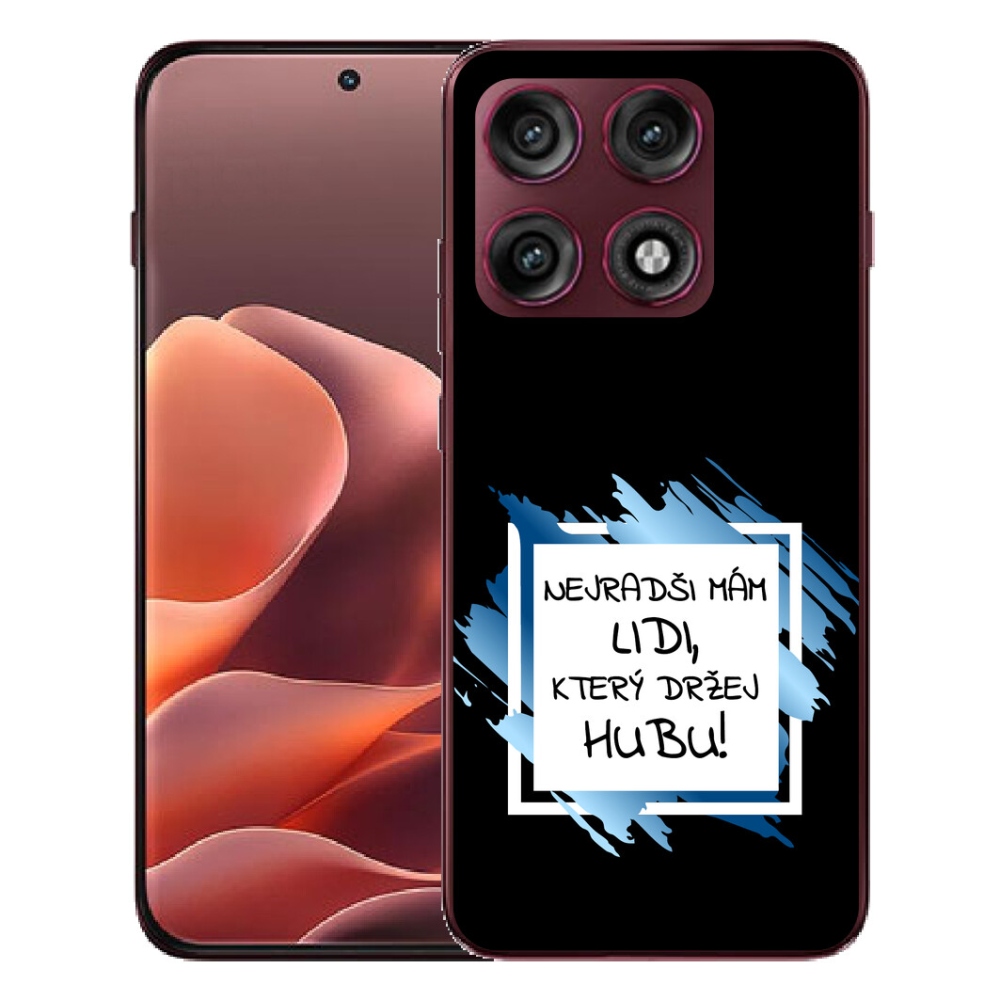 Gélový kryt mmCase na Motorola Edge 70 Pro - vtipný text 7 bieločierne pozadie