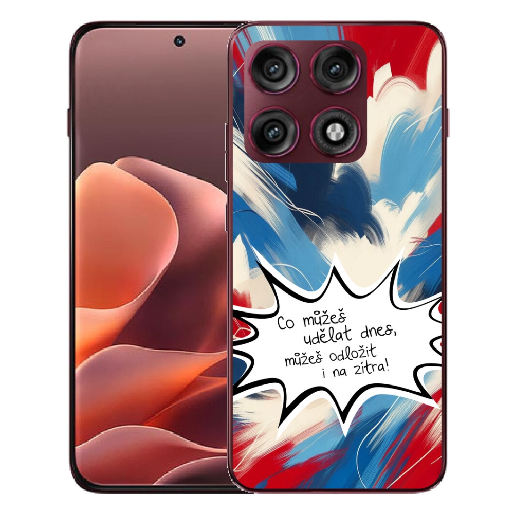 Gélový kryt mmCase na Motorola Edge 70 Pro - vtipný text 9 biele pozadie