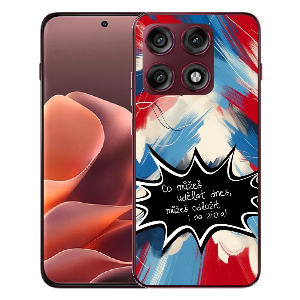 Gélový kryt mmCase na Motorola Edge 70 Pro - vtipný text 9 čierne pozadie