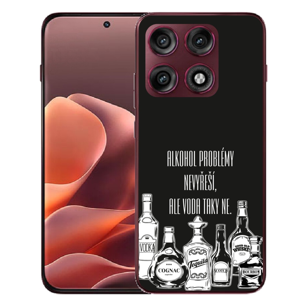 Gélový kryt mmCase na Motorola Edge 70 Pro - vtipný text čierne pozadie