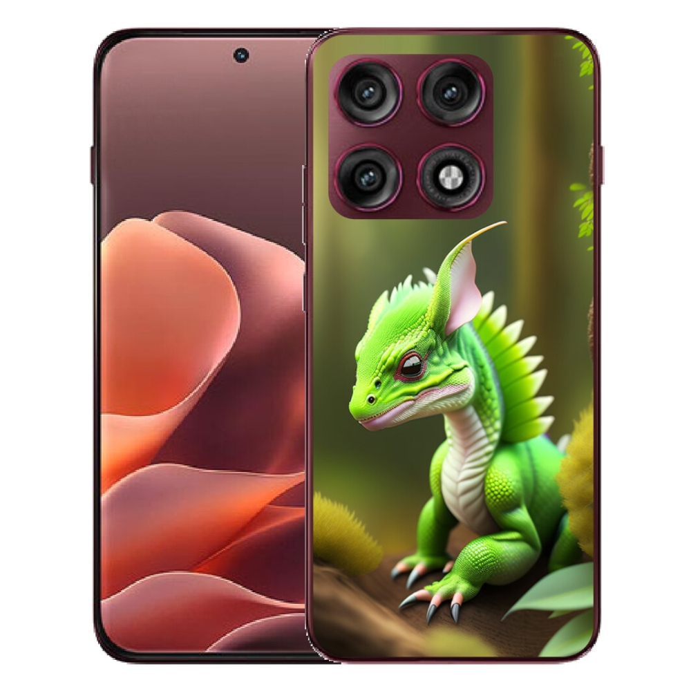 Gélový kryt mmCase na Motorola Edge 70 Pro - zelený dráčik