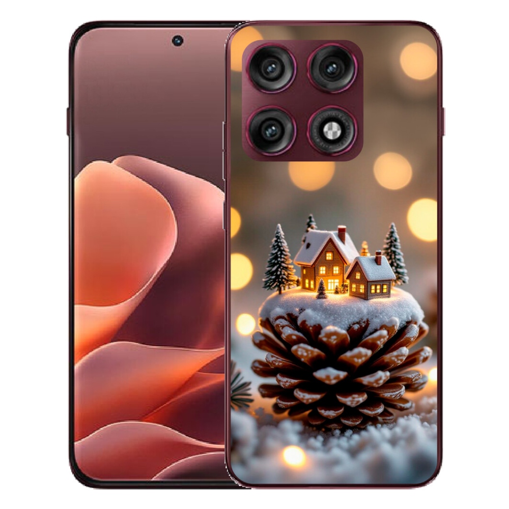 Gélový kryt mmCase na Motorola Edge 70 Pro - zimná dedinka
