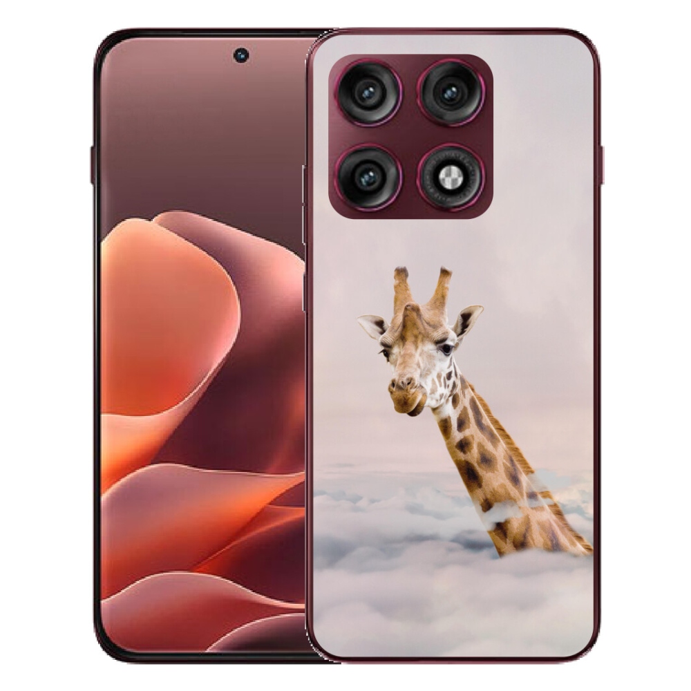 Gélový kryt mmCase na Motorola Edge 70 Pro - žirafa v oblakoch