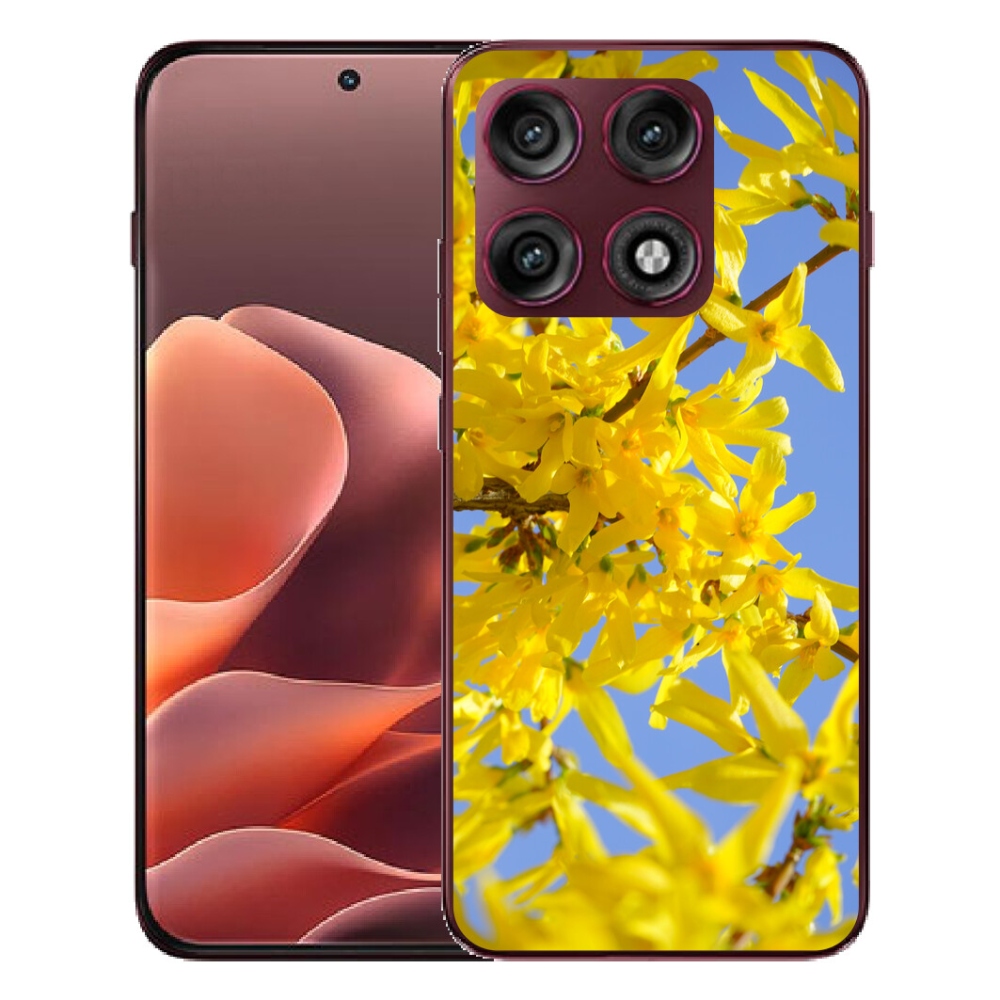 Gélový kryt mmCase na Motorola Edge 70 Pro - žlté kvety
