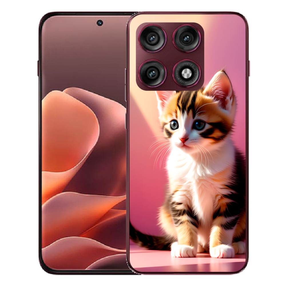 Gélový kryt mmCase na Motorola Edge 70 Pro - zvedavé mačiatko 2