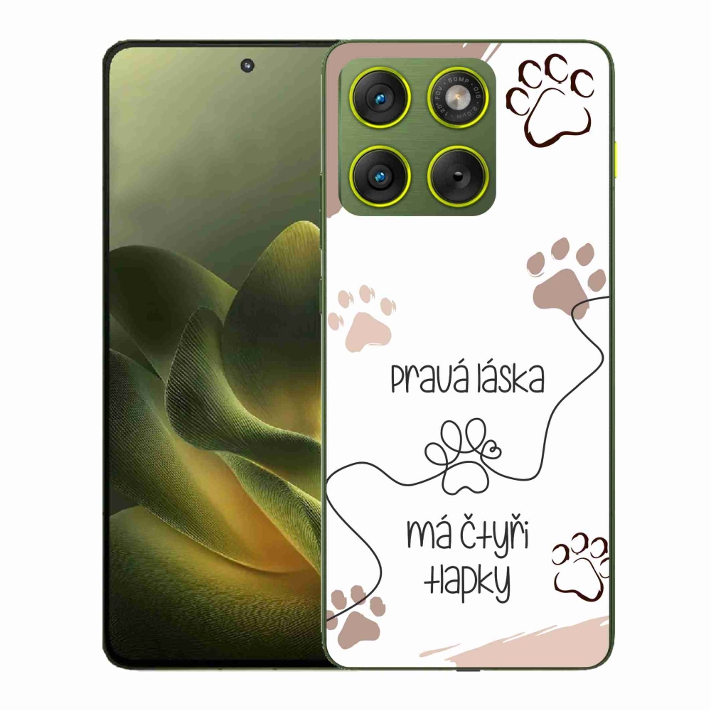 Gélový kryt mmCase na Motorola Edge 70 - psí motív 1 biele pozadie