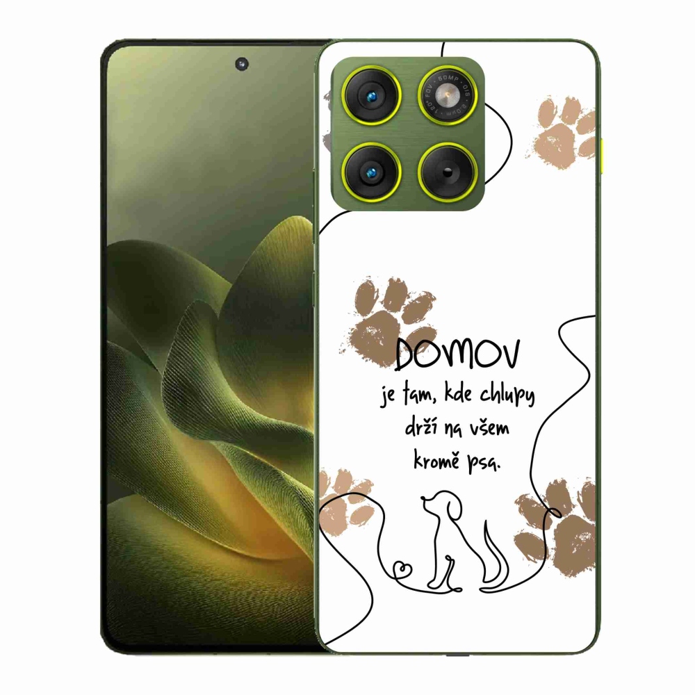 Gélový kryt mmCase na Motorola Edge 70 - psí motív biele pozadie