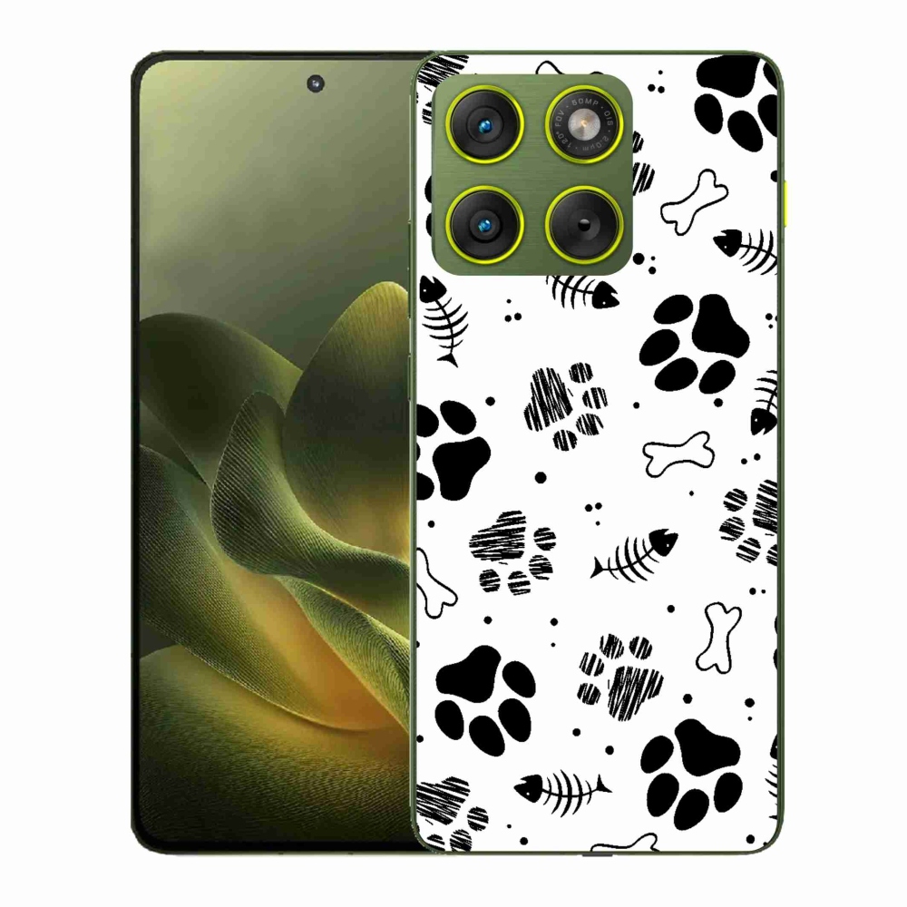 Gélový kryt mmCase na Motorola Edge 70 - psie labky 1