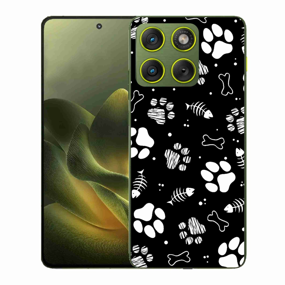 Gélový kryt mmCase na Motorola Edge 70 - psie labky