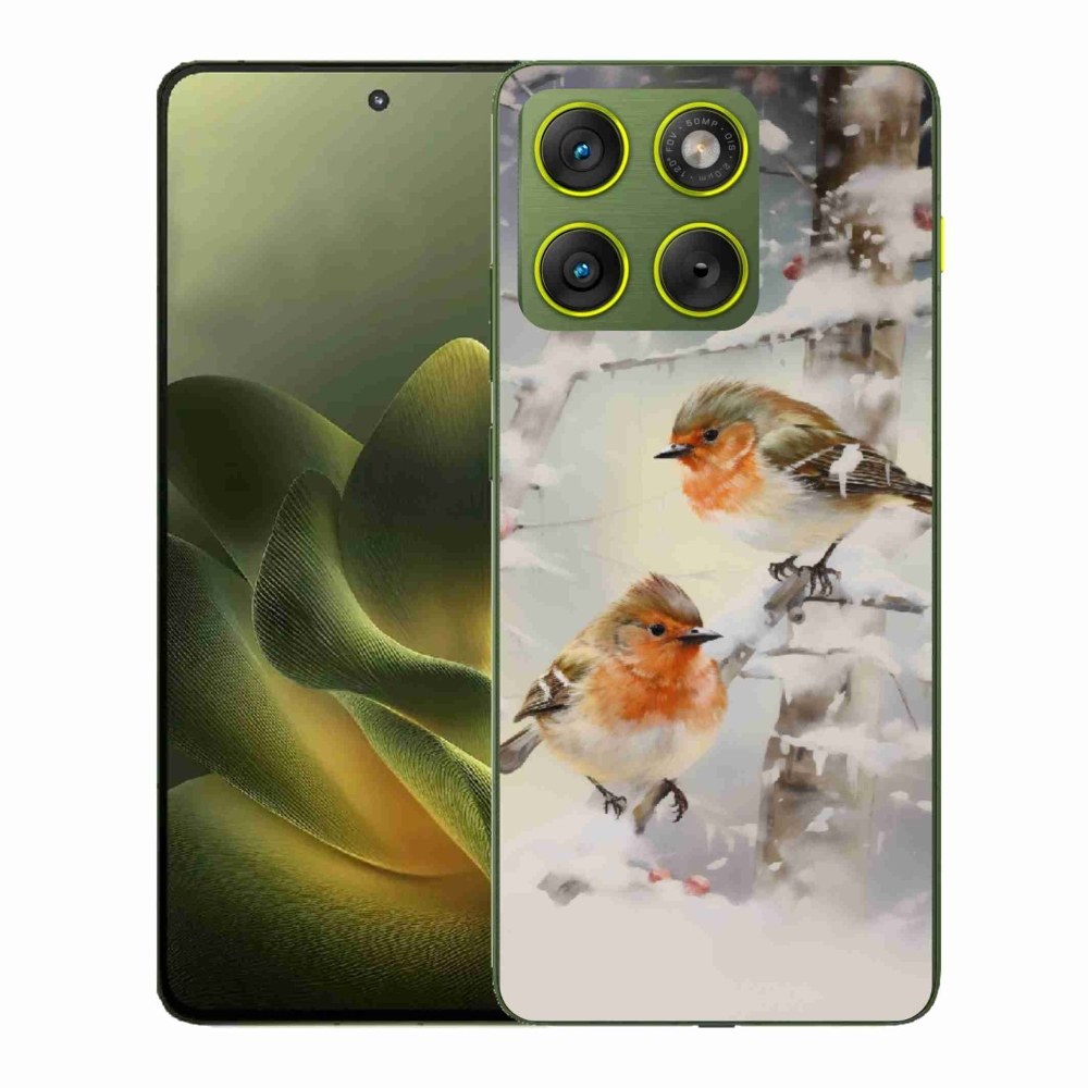 Gélový kryt mmCase na Motorola Edge 70 - vtáčiky v zime