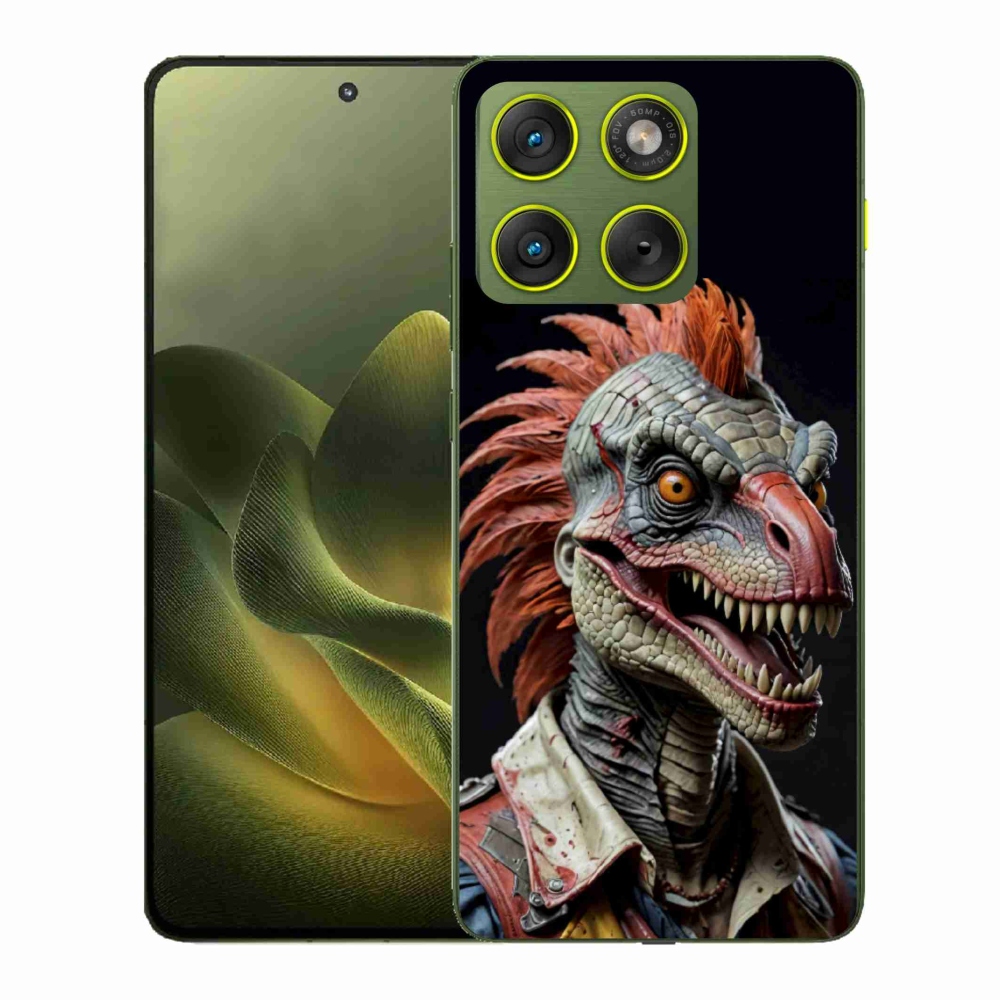Gélový kryt mmCase na Motorola Edge 70 - punk dinosaurus