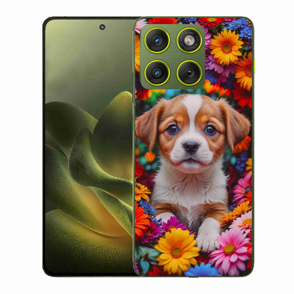 Gélový kryt mmCase na Motorola Edge 70 - roztomilé šteňa