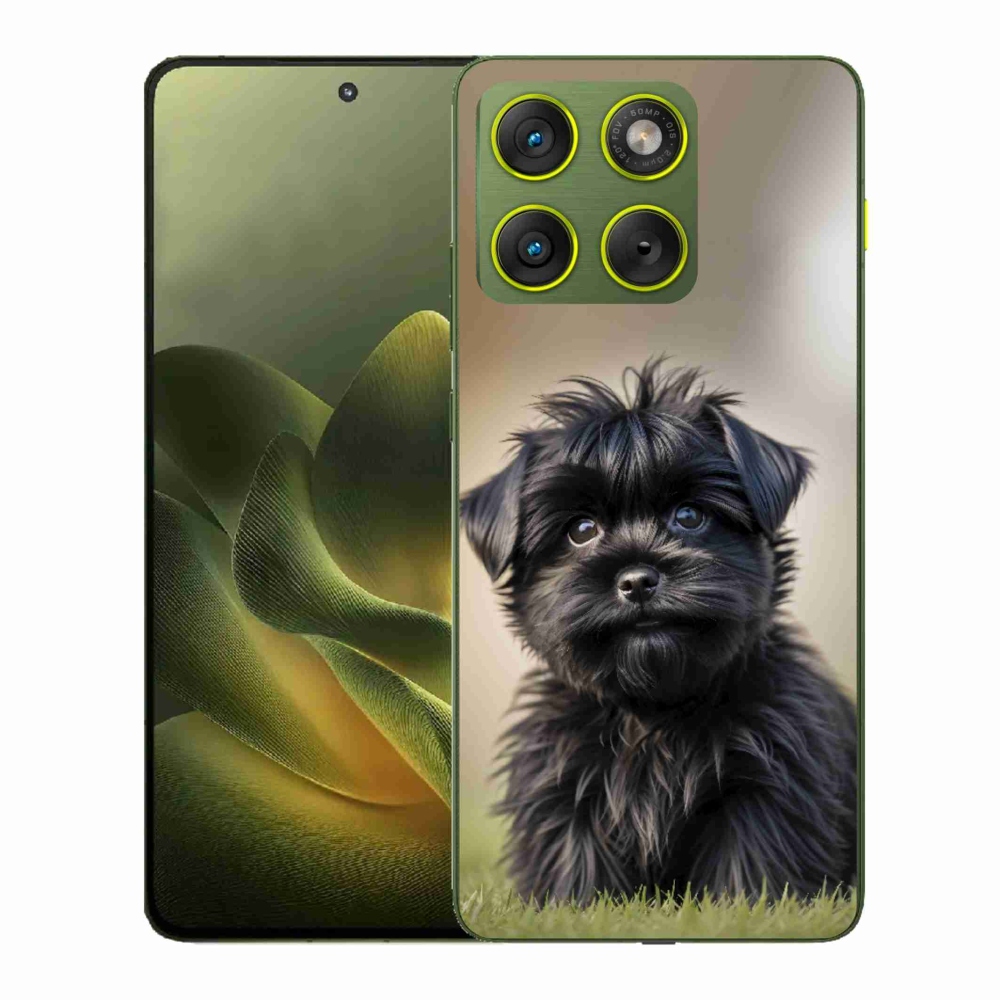 Gélový kryt mmCase na Motorola Edge 70 - roztomilý čierny psík