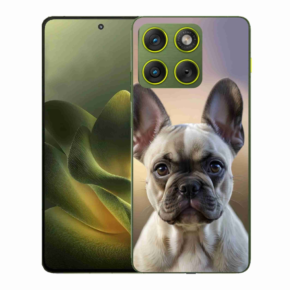 Gélový kryt mmCase na Motorola Edge 70 - roztomilý francúzsky buldoček