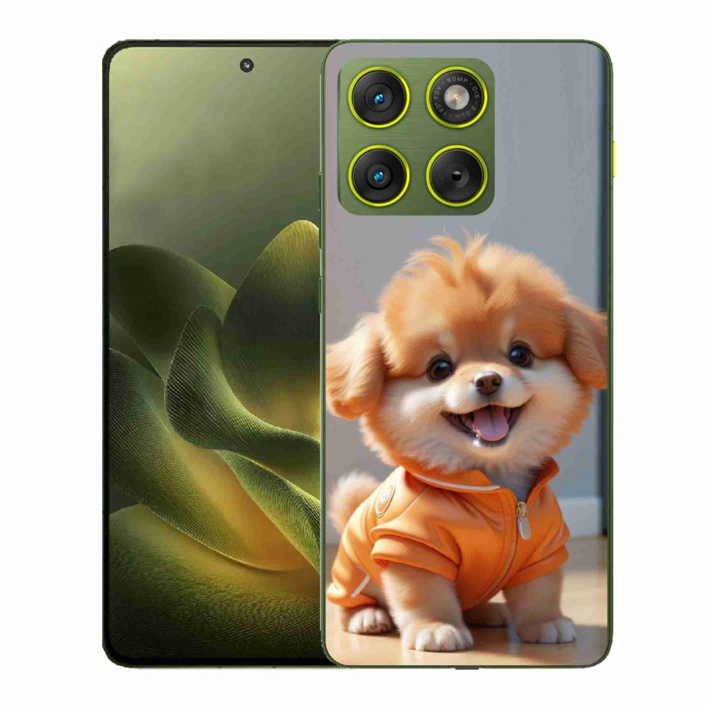 Gélový kryt mmCase na Motorola Edge 70 - roztomilý pomeranian v mikine