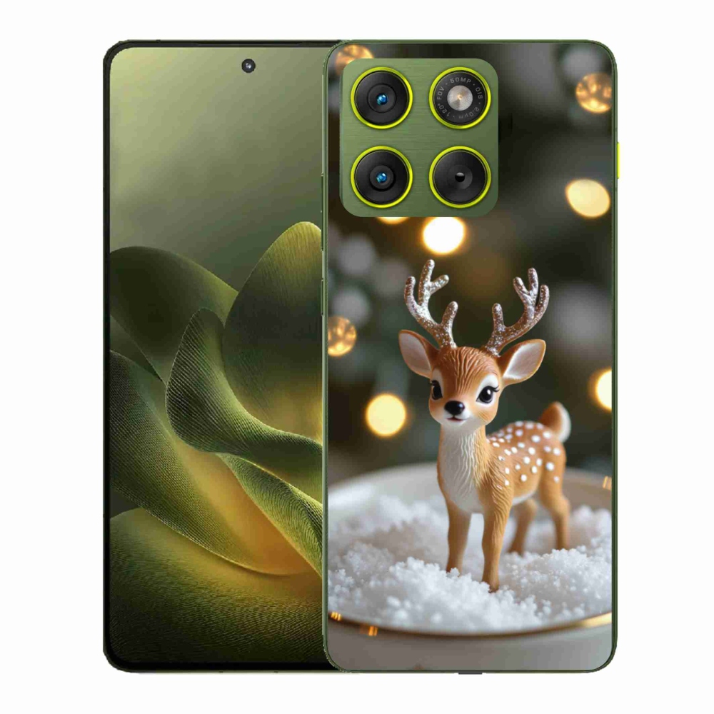 Gélový kryt mmCase na Motorola Edge 70 - roztomilý vianočný jeleň