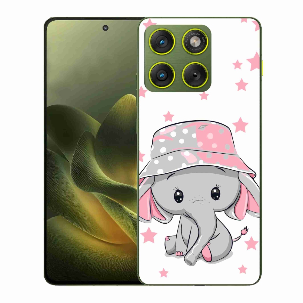 Gélový kryt mmCase na Motorola Edge 70 - ružový slon